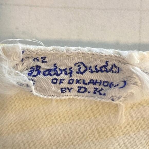 Vintage The Baby Duds of Oklahoma Yellow Seersucker Baby Summer Set *read - Picture 3 of 9